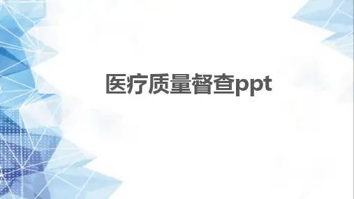 医疗质量督查ppt