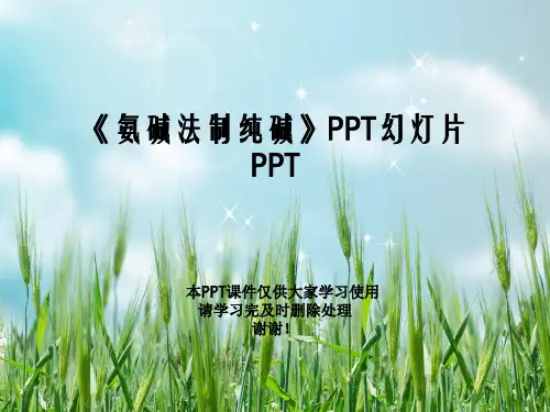 《氨碱法制纯碱》PPT幻灯片PPT
