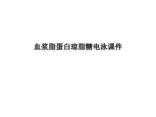 血浆脂蛋白琼脂糖电泳课件PPT课件