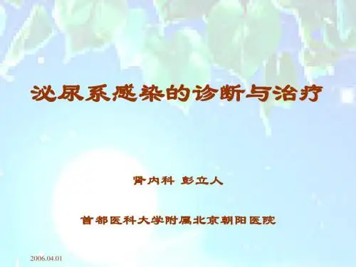 泌尿感染的诊断与治疗