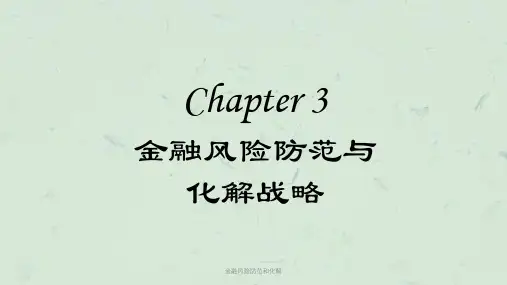 金融风险防范和化解课件