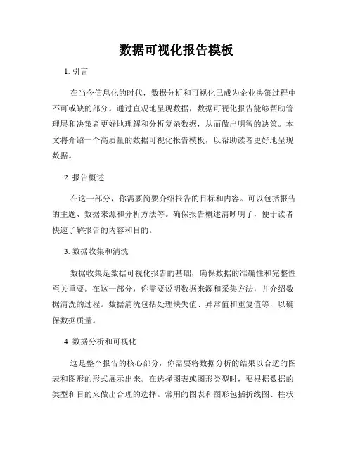 数据可视化报告模板