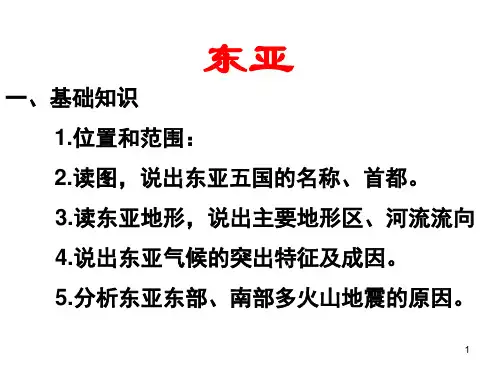 高三地理复习课 东亚