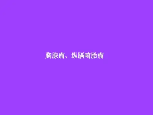 胸腺瘤、纵膈畸胎瘤影像诊断