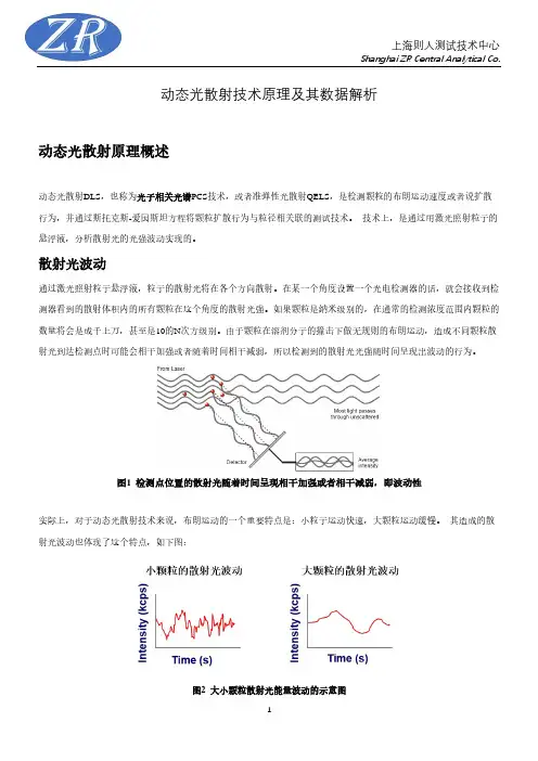 动态光散射技术原理及其数据解析动态光散射原理概述
