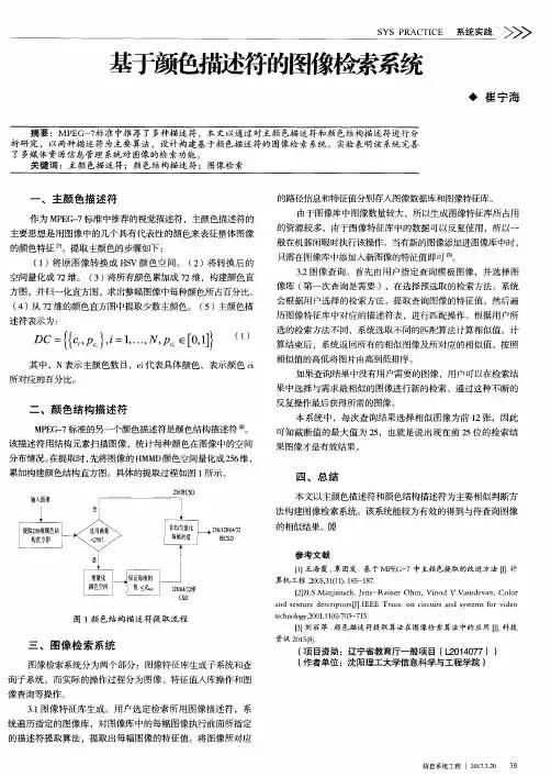 基于颜色描述符的图像检索系统