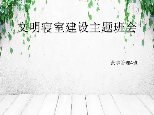 文明寝室建设主题班会 ppt课件