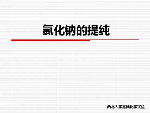 氯化钠的提纯