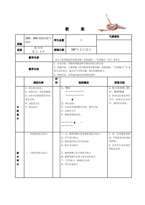 《青春魅力》教案4