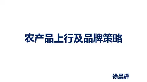 农产品营销及品牌建设PPT课件