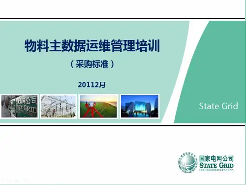 国家电网公司物料主数据运维管理培训(采购标准)-XXXX