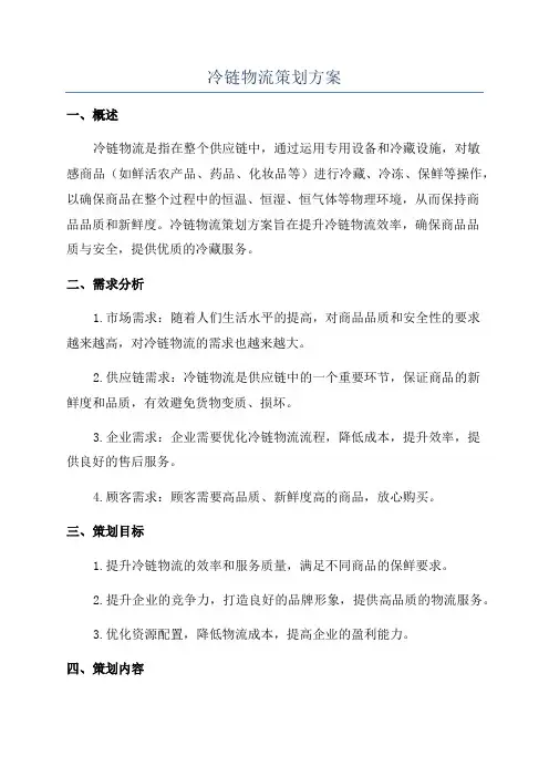 冷链物流策划方案