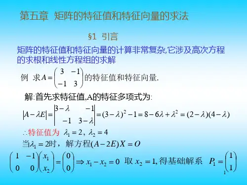第五章矩阵的特征值和特征向量