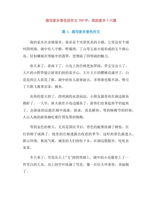 描写家乡景色的作文300字：我的家乡1六篇