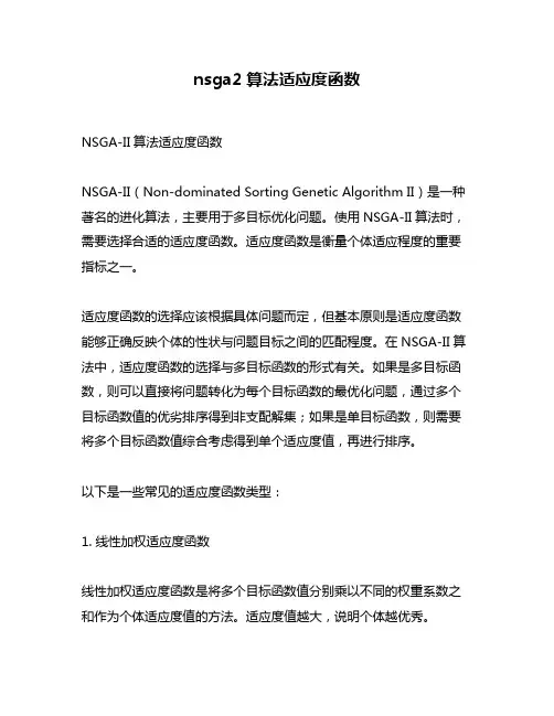 nsga2算法适应度函数