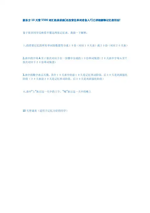 新东方10天背5500词汇经典讲座