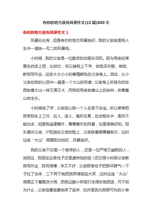 有你的地方就有风景作文(15篇)600字