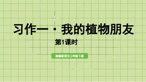 统编语文三(下)第1单元《习作》第1课时