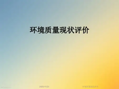环境质量现状评价
