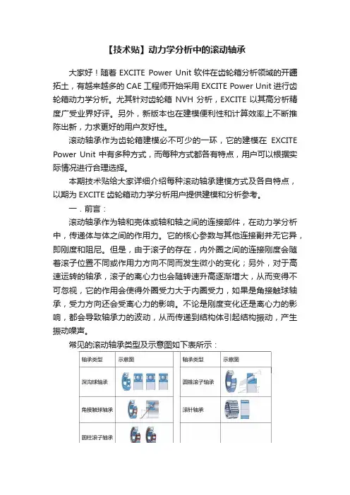 【技术贴】动力学分析中的滚动轴承