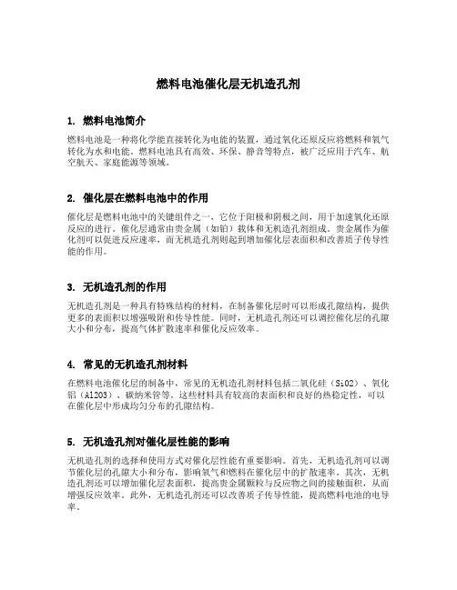 燃料电池催化层无机造孔剂