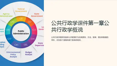 公共行政学课件第一章公共行政学概说