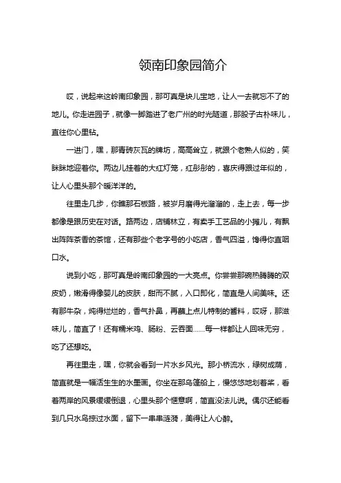 领南印象园简介