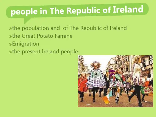英语国家概况 Ireland people ppt