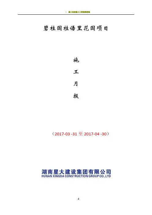 施工进度月报表
