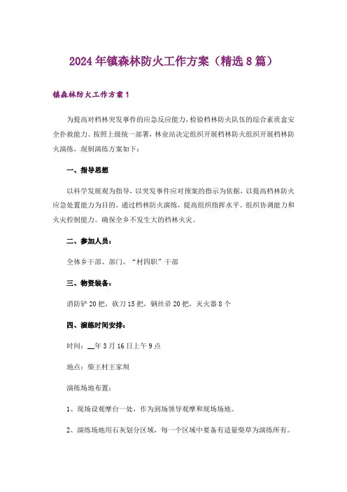 2024年镇森林防火工作方案(精选8篇)