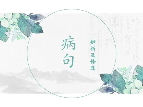 2023届高考语文句式杂糅专项病句修改技巧课件33张PPT