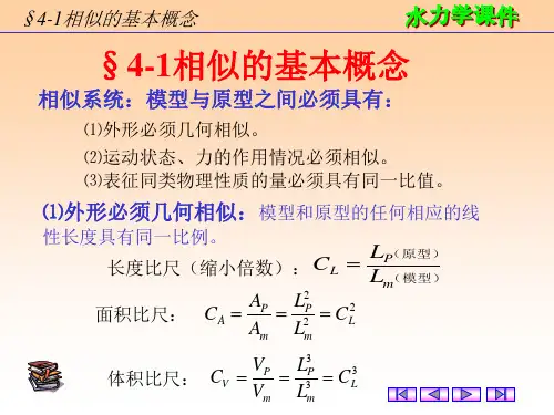 四章相似原理与量纲分析ppt课件