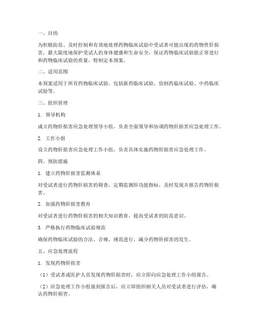 药物_肝损害应急预案