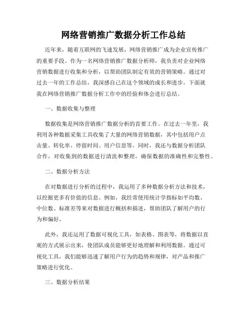 网络营销推广数据分析工作总结