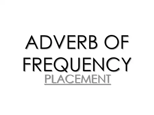 表示频率的副词 Adverb of Frequency