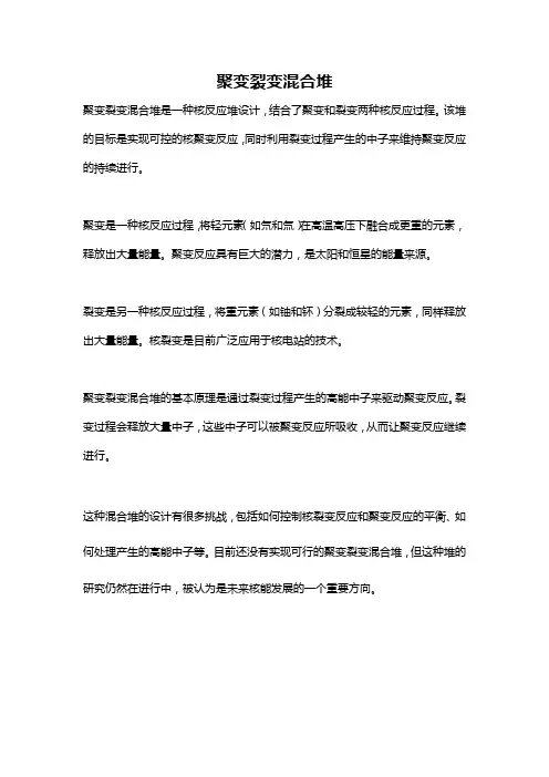 聚变裂变混合堆