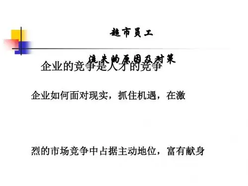 服务行业员工流失的原因及对策(ppt39张)