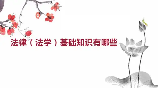 法律 法学 基础知识有哪些