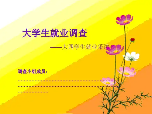 大学生就业调查-毛概报告