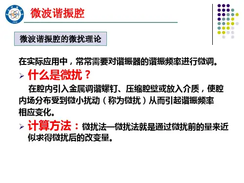 微波技术基础10-微波谐振腔的微扰理论