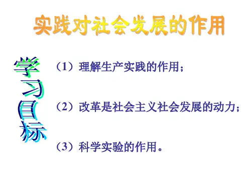 高二政治实践对社会发展的作用