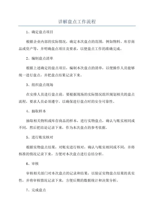 详解盘点工作流程