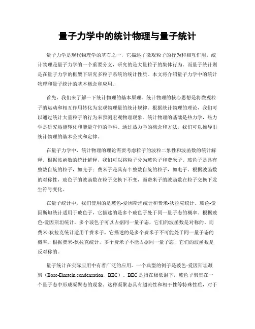 量子力学中的统计物理与量子统计