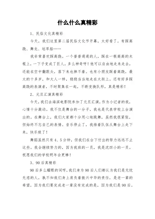 什么什么真精彩_作文