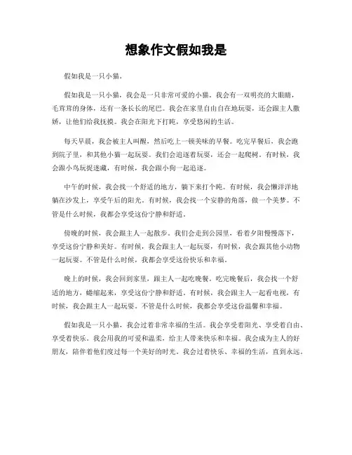 想象作文假如我是