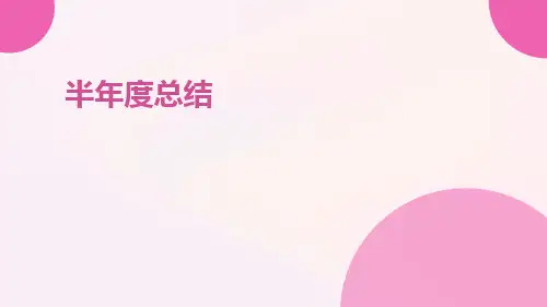 半年度总结PPT
