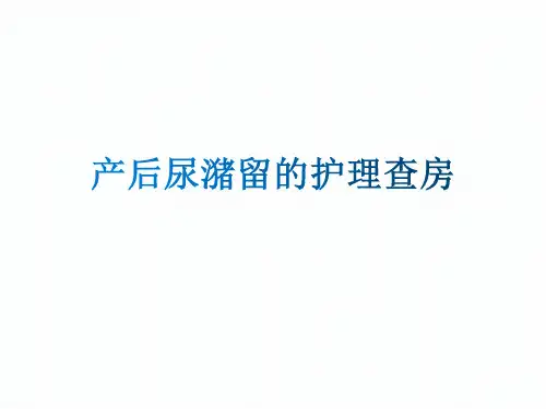 产后尿潴留的护理查房