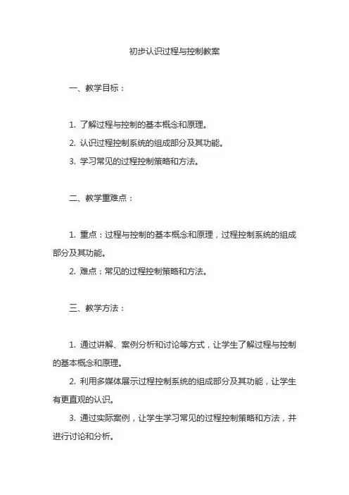 初步认识过程与控制教案