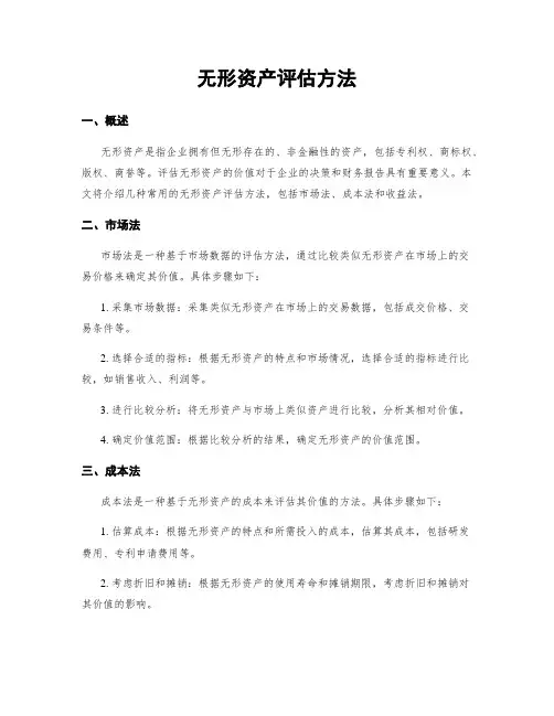 无形资产评估方法