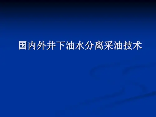 国内外井下油水分离采油技术进展